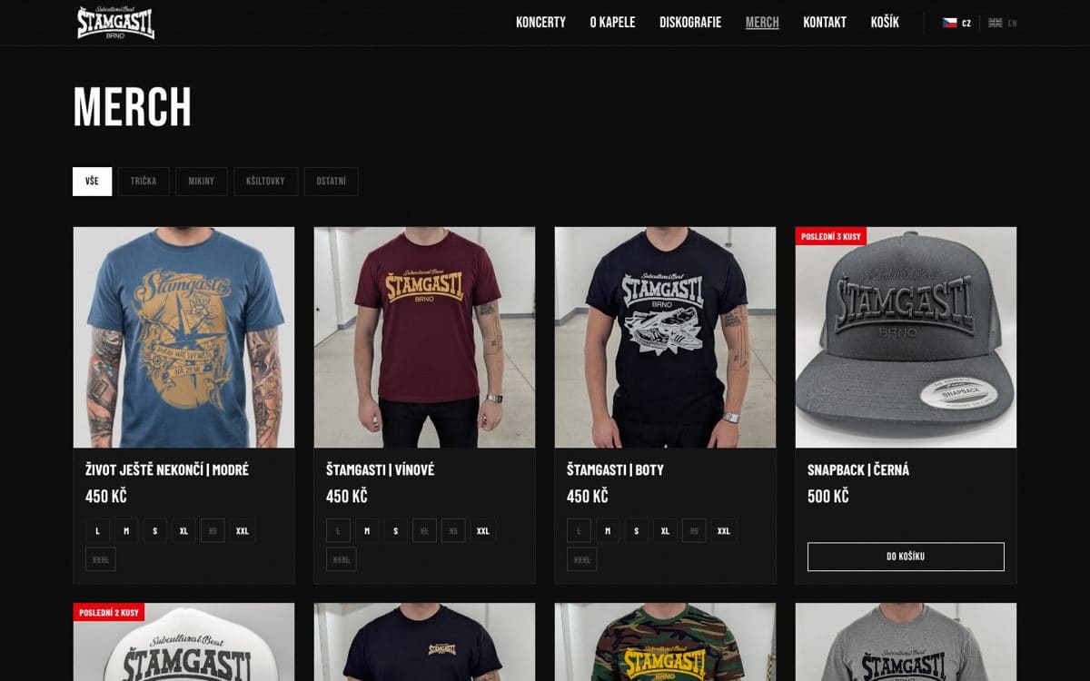 Štamgasti – Web a e-shop na míru